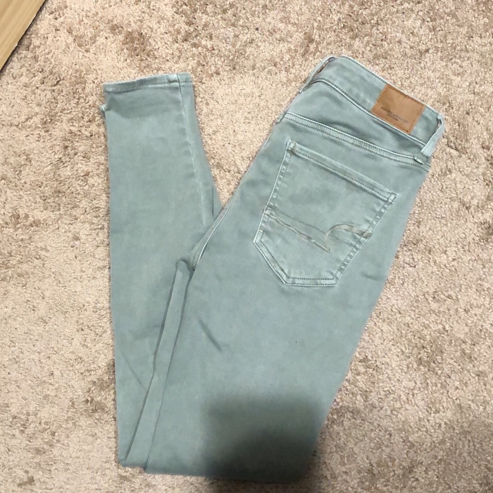 Army green AE jeans size 4